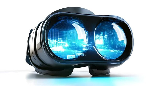 3d render of a binoculars with a lens
