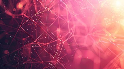 Abstract red blue polygon tech network with connect technology background, Abstract dots and lines texture background