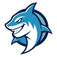 Obraz premium Ice Shark mascot logo vector
