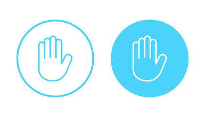 Hand icon vector. hand sign and symbol. palm