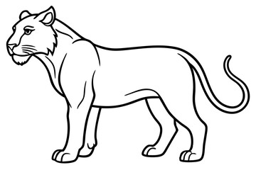 Liger Ink Line Vector