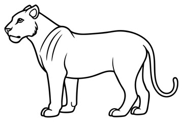 Liger Ink Line Vector