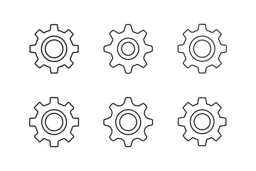 settings vector line art illustration