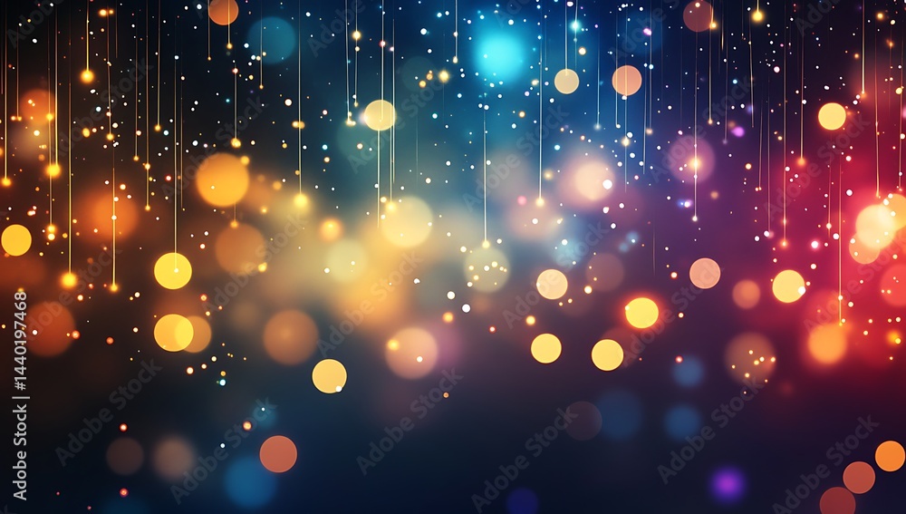 Aufkleber dazzling bokeh: a mesmerizing array of radiant bokeh lights creates a stunning visual spectacle. dan