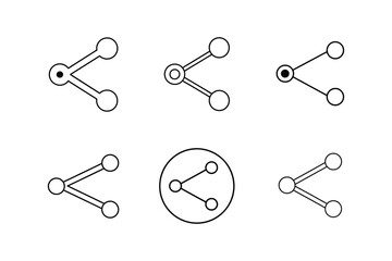 share vector line art illustration