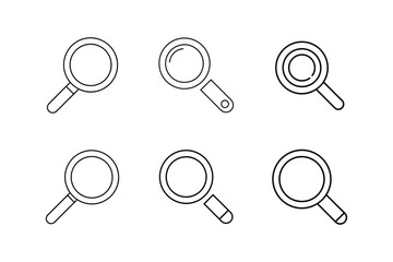 search icon vector line art illustration