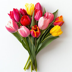 Naklejka premium bouquet of red tulips