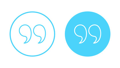 Quote icon vector. Quotation mark sign and symbol