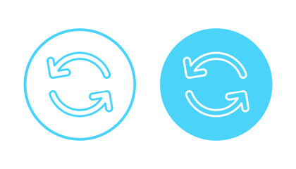Refresh icon vector. Reload sign and symbol. Update icon.