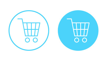 Shopping icon vector. Shopping cart sign and symbol. Trolley icon