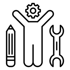Skill Building Outline Icon