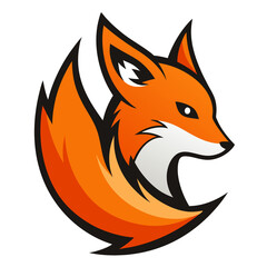 Obraz premium Fire Fox mascot logo vector