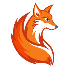 Obraz premium Fire Fox mascot logo vector