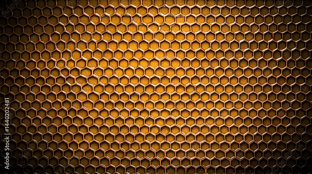 Aufkleber intricate honeycomb pattern formed by beeswax creating a unique geometric structure of nature