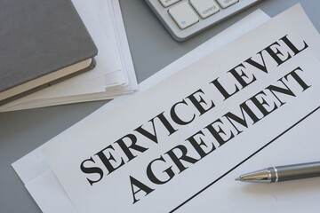 SLA Service Level Agreement is shown using the text in the document
