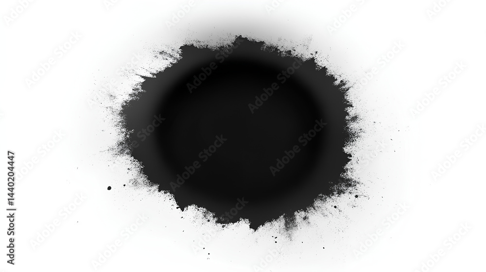Poster dark shadow overlay effect isolated on white background. blurred round shadow. gradient shadow drop 