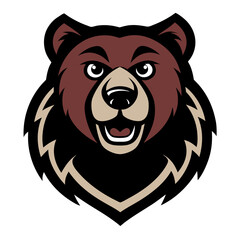 Cunning Bear mascot logo vector