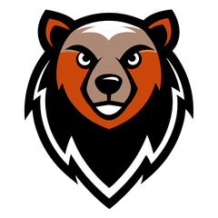 Cunning Bear mascot logo vector