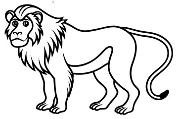 Mandrill Outline Vector