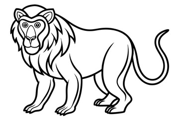 Mandrill Outline Vector