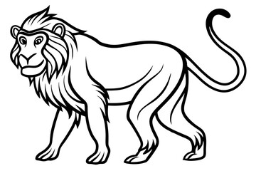 Mandrill Outline Vector