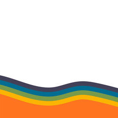 Retro Shape Wave Color