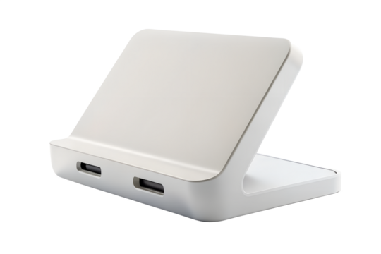 A pristine cradle displaying a minimalist aesthetic design isolated on transparent background
