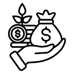 Investment Outline Icon