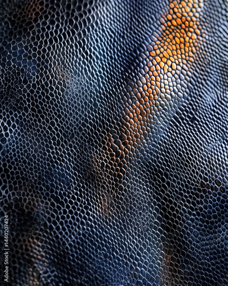Poster close-up of intricate snake skin displaying unique patterns and textures against a light background