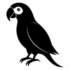 Sleek Parrot Silhouette Logo