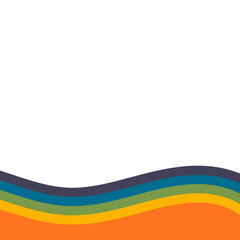 Retro Shape Wave Color