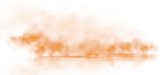 Incredible and Beautiful Orange Smoke Background. A Stunning Magical Vapor and Fog Effect That Captivates You
