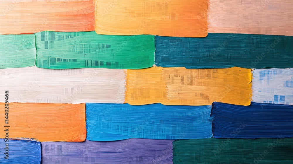Aufkleber abstract painting filled with a rich array of colors capturing the beauty of artistic expression