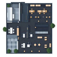 Rooftop Restaurant Floor Plan.