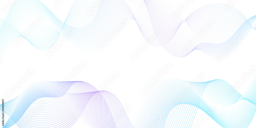Aufkleber white wave curve lines banner background design. abstract soft wave lines dynamic flowing purple and