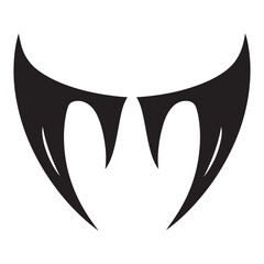 Halloween Vampire mask silhouette, minimalist vector