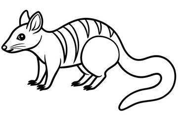 Minimal Numbat Line Art