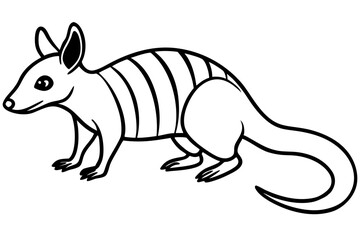 Minimal Numbat Line Art