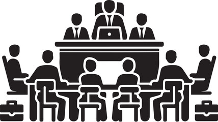 vector illustration of business meeting