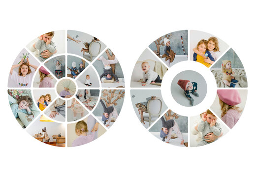 Photo Collage Frame Effect Mockup