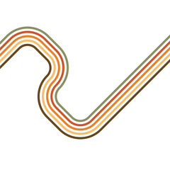 Retro Line Rounded Shape