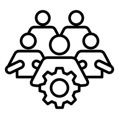 Teamwork Outline Icon