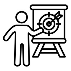 Goal Management Outline Icon