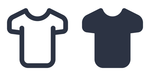 T-shirt, Shirt or Clothing simple icons set designed in filled, outline, line and stroke style