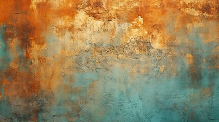 Glinting copper surface with rich patina