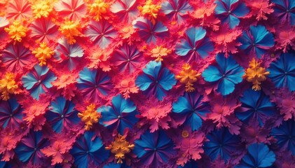 Geometric shapes repeating in a vibrant color scheme, repeat, art, illustration