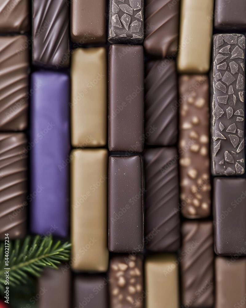 Poster a selection of delectable chocolates perfectly arranged on a simple yet elegant serving tray