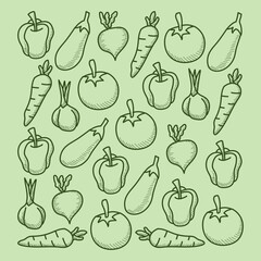 vegetables pattern vector illustration