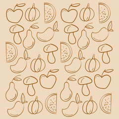 pattern of fruits vector illustration