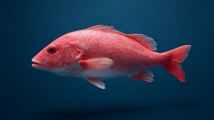 Stunning red snapper fish underwater closeup detailed view vibrant colors ocean life aquatic animal on transparent background sea